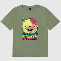 Футболка оверсайз мужская Dropdead Kitty, цвет: авокадо