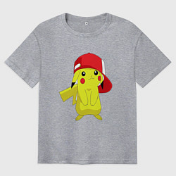 Футболка оверсайз мужская Пикачу, цвет: меланж