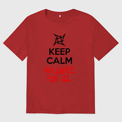 Футболка оверсайз мужская Keep Calm & Justice For All, цвет: красный