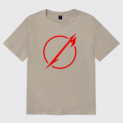 Футболка оверсайз мужская Metallica: Through The Never, цвет: миндальный