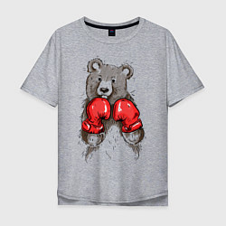 Футболка оверсайз мужская Bear Boxing, цвет: меланж