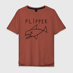 Футболка оверсайз мужская Flipper, цвет: кирпичный