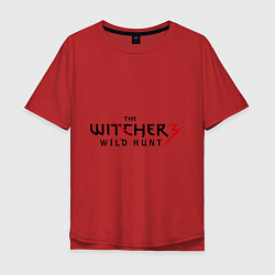 Футболка оверсайз мужская The Witcher 3, цвет: красный