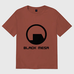 Футболка оверсайз мужская Black Mesa: Logo, цвет: кирпичный