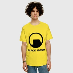 Футболка оверсайз мужская Black Mesa: Logo, цвет: желтый — фото 2