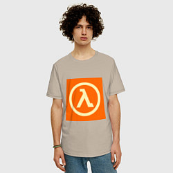 Футболка оверсайз мужская Half-Life, цвет: миндальный — фото 2