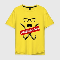 Футболка оверсайз мужская Freeman Pack, цвет: желтый