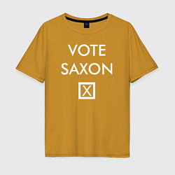 Футболка оверсайз мужская Vote Saxon, цвет: горчичный