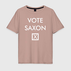 Футболка оверсайз мужская Vote Saxon, цвет: пыльно-розовый