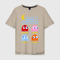 Футболка оверсайз мужская Pac-Man: Usual Suspects, цвет: миндальный