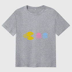 Футболка оверсайз мужская Pac-Man: Fast Eat, цвет: меланж