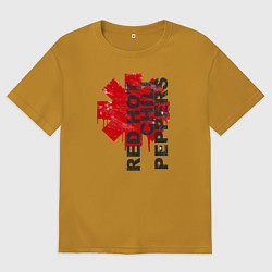Футболка оверсайз мужская Red Hot Chili Peppers, цвет: горчичный
