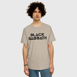 Футболка оверсайз мужская Black Sabbath, цвет: миндальный — фото 2