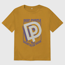 Футболка оверсайз мужская Deep Purple: Smoke on the water, цвет: горчичный