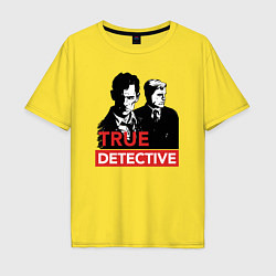 Футболка оверсайз мужская True Detective, цвет: желтый