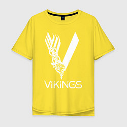 Футболка оверсайз мужская Vikings, цвет: желтый