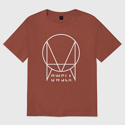 Футболка оверсайз мужская OWSLA, цвет: кирпичный