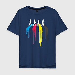 Футболка оверсайз мужская Abbey Road Colors, цвет: тёмно-синий