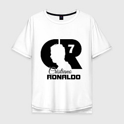 Футболка оверсайз мужская CR Ronaldo 07, цвет: белый