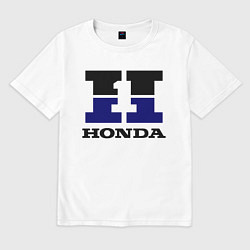 Футболка оверсайз мужская Honda, цвет: белый