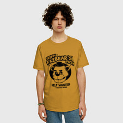 Футболка оверсайз мужская Freddy Fazbear's Pizza, цвет: горчичный — фото 2