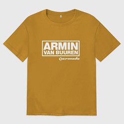 Футболка оверсайз мужская Armin van Buuren, цвет: горчичный