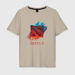Футболка оверсайз мужская Dota 2 Shadows, цвет: миндальный