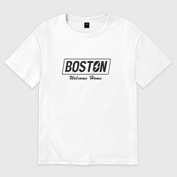 Футболка оверсайз мужская Boston: Welcome Home, цвет: белый