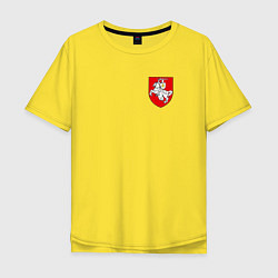 Футболка оверсайз мужская Погоня: герб, цвет: желтый