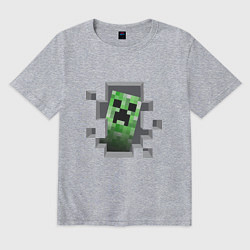 Футболка оверсайз мужская Creeper Inside, цвет: меланж