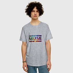 Футболка оверсайз мужская Muse Colour, цвет: меланж — фото 2