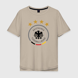 Футболка оверсайз мужская Deutscher Fussball-Bund, цвет: миндальный