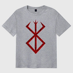 Футболка оверсайз мужская Берсерк. Клеймо, цвет: меланж