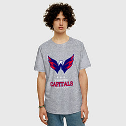 Футболка оверсайз мужская Washington Capitals, цвет: меланж — фото 2