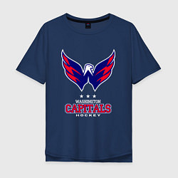 Футболка оверсайз мужская Washington Capitals, цвет: тёмно-синий