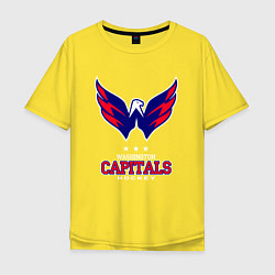 Футболка оверсайз мужская Washington Capitals, цвет: желтый