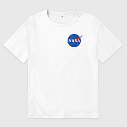 Футболка оверсайз мужская NASA, цвет: белый