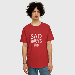 Футболка оверсайз мужская SAD BOYS, цвет: красный — фото 2