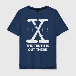 Футболка оверсайз мужская X-Files: Truth is out there, цвет: тёмно-синий