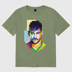 Футболка оверсайз мужская Neymar: fun-art, цвет: авокадо