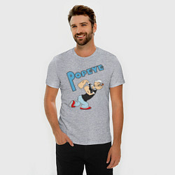 Футболка slim-fit Popeye, цвет: меланж — фото 2