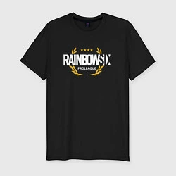 Футболка slim-fit Rainbow six | Siege : Pro league (white), цвет: черный