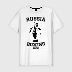 Футболка slim-fit Russia Boxing Team, цвет: белый