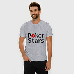Футболка slim-fit Poker Stars, цвет: меланж — фото 2