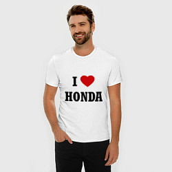 Футболка slim-fit I love Honda, цвет: белый — фото 2