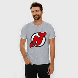 Футболка slim-fit New Jersey Devils, цвет: меланж — фото 2