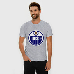 Футболка slim-fit Edmonton Oilers, цвет: меланж — фото 2