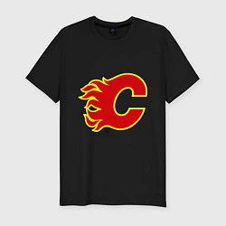 Футболка slim-fit Calgary Flames, цвет: черный