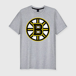 Футболка slim-fit Boston Bruins, цвет: меланж