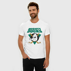 Футболка slim-fit Anaheim Mighty Ducks, цвет: белый — фото 2